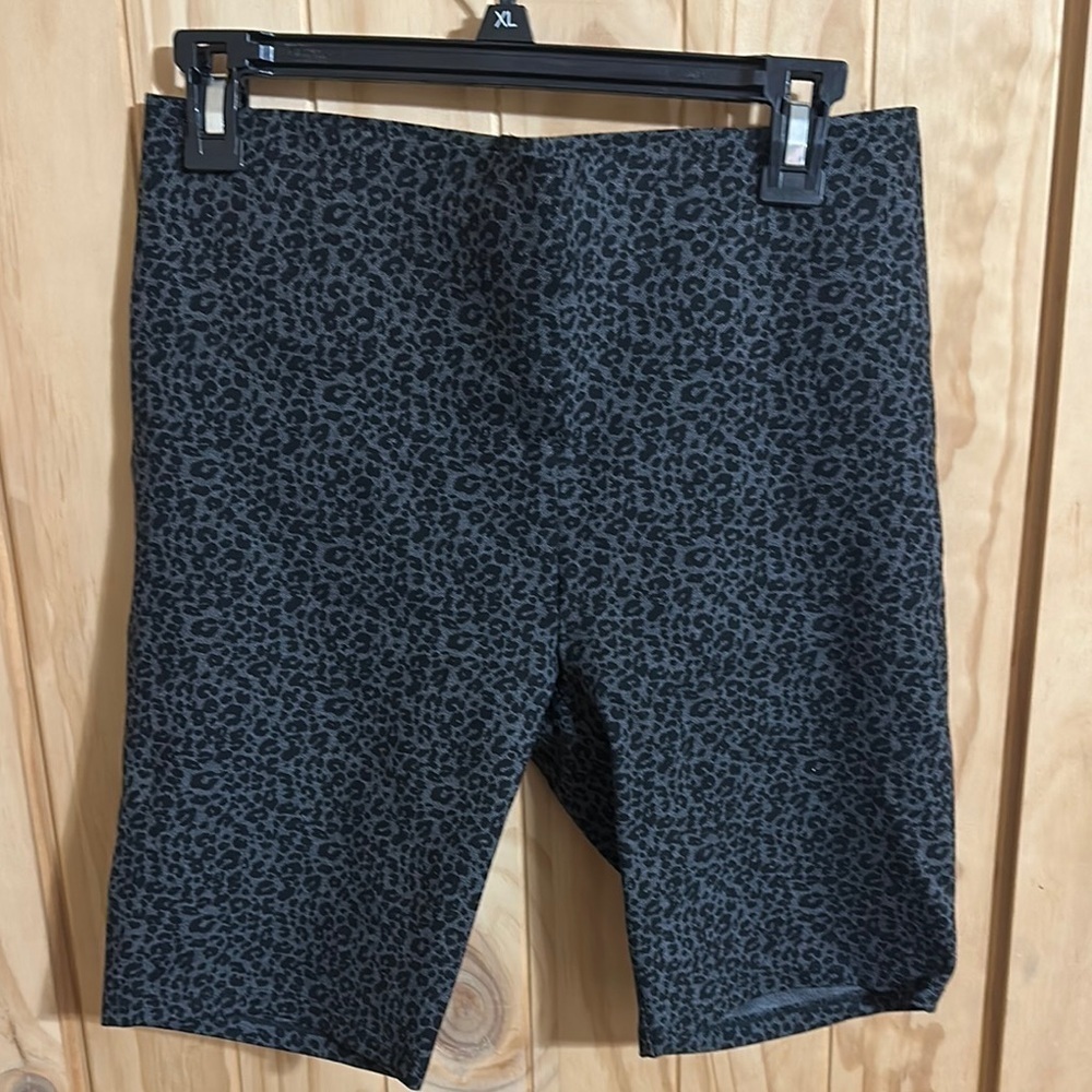 LOFT Gray & Black Leopard Print shorts